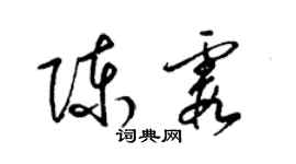 梁錦英陳霞草書個性簽名怎么寫