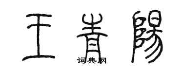 陳墨王青陽篆書個性簽名怎么寫