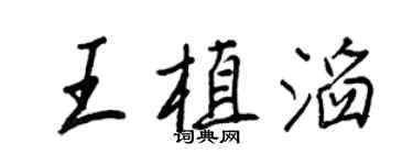 王正良王植滔行書個性簽名怎么寫