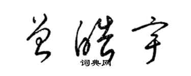 梁錦英曾皓宇草書個性簽名怎么寫