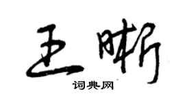 曾慶福王晰草書個性簽名怎么寫