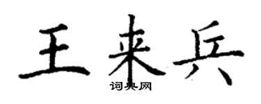 丁謙王來兵楷書個性簽名怎么寫