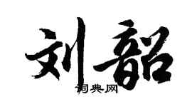 胡問遂劉韶行書個性簽名怎么寫