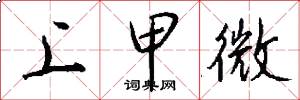 上甲微怎么寫好看