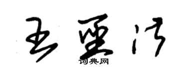 朱錫榮王聖淑草書個性簽名怎么寫