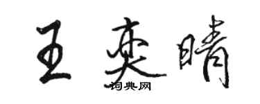 駱恆光王奕晴行書個性簽名怎么寫