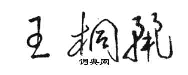 駱恆光王桐麗草書個性簽名怎么寫