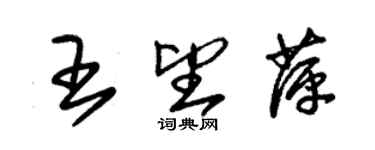 朱錫榮王望萍草書個性簽名怎么寫