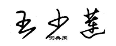 朱錫榮王少蓮草書個性簽名怎么寫