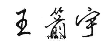 駱恆光王箭宇行書個性簽名怎么寫