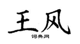 丁謙王風楷書個性簽名怎么寫