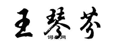 胡問遂王琴芬行書個性簽名怎么寫