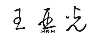 駱恆光王亞光草書個性簽名怎么寫