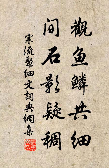 清溪側，看魚漾 詩詞名句