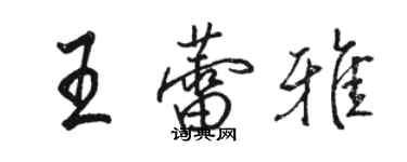 駱恆光王蕾雅行書個性簽名怎么寫