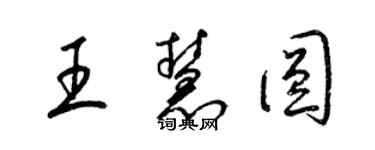 梁錦英王慧圓草書個性簽名怎么寫