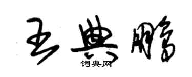 朱錫榮王典鵬草書個性簽名怎么寫