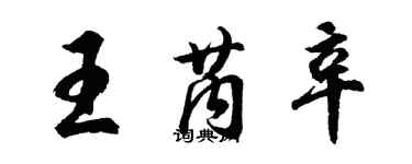 胡問遂王芮辛行書個性簽名怎么寫