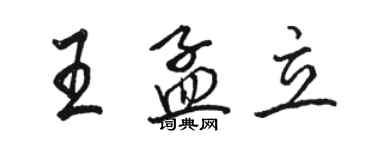 駱恆光王孟立行書個性簽名怎么寫