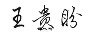 駱恆光王貴盼行書個性簽名怎么寫