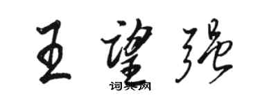 駱恆光王望強行書個性簽名怎么寫