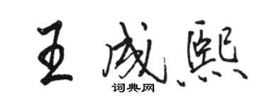 駱恆光王成熙行書個性簽名怎么寫