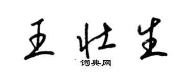 梁錦英王壯生草書個性簽名怎么寫