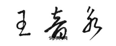 駱恆光王音永草書個性簽名怎么寫