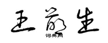 曾慶福王萌生草書個性簽名怎么寫