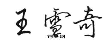 駱恆光王雪奇行書個性簽名怎么寫