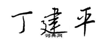 王正良丁建平行書個性簽名怎么寫