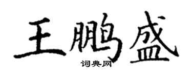 丁謙王鵬盛楷書個性簽名怎么寫