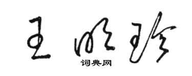 駱恆光王明珍草書個性簽名怎么寫