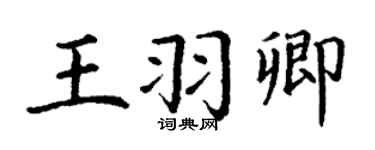 丁謙王羽卿楷書個性簽名怎么寫