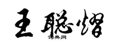 胡問遂王聰熠行書個性簽名怎么寫