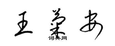 梁錦英王菊安草書個性簽名怎么寫