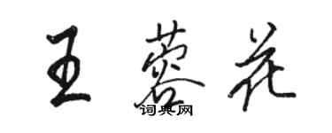 駱恆光王蓉花行書個性簽名怎么寫