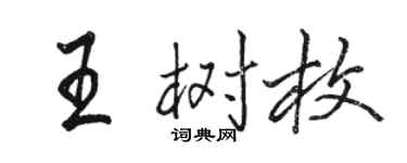 駱恆光王樹枚行書個性簽名怎么寫