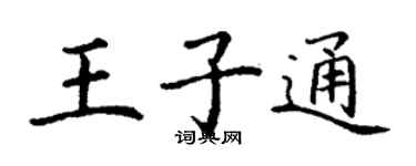 丁謙王子通楷書個性簽名怎么寫