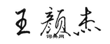 駱恆光王顏傑行書個性簽名怎么寫