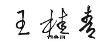 駱恆光王桂青草書個性簽名怎么寫