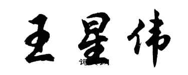 胡問遂王星偉行書個性簽名怎么寫