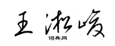 梁錦英王淞峻草書個性簽名怎么寫