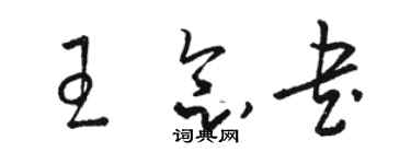 駱恆光王念書草書個性簽名怎么寫