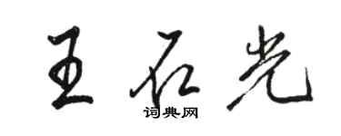 駱恆光王石光行書個性簽名怎么寫