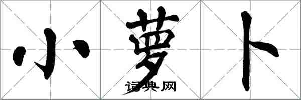 翁闓運小蘿蔔楷書怎么寫