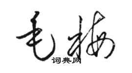駱恆光毛梅草書個性簽名怎么寫