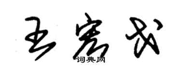 朱錫榮王宏戈草書個性簽名怎么寫