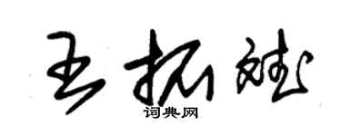 朱錫榮王拓斌草書個性簽名怎么寫