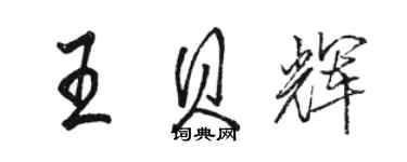 駱恆光王貝輝行書個性簽名怎么寫